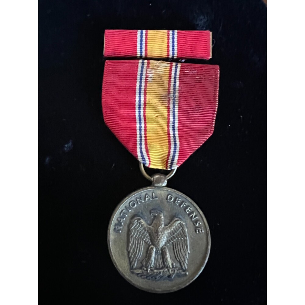 Vintage National Defense Service Medal with Ribbon Bar